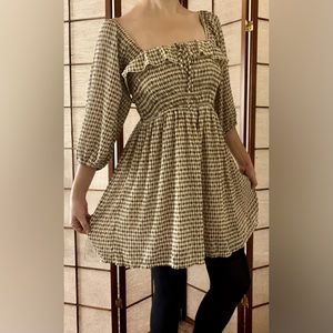 Millibon boho cottagecore kawaii pouf sleeve peasant picnic dress nwt